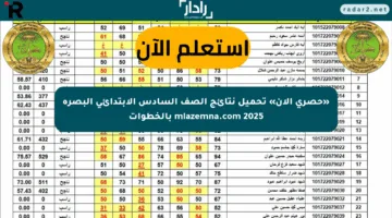 «حصري الآن» تحميل نتائج الصف السادس الابتدائي البصرة mlazemna.com 2025 بالخطوات
